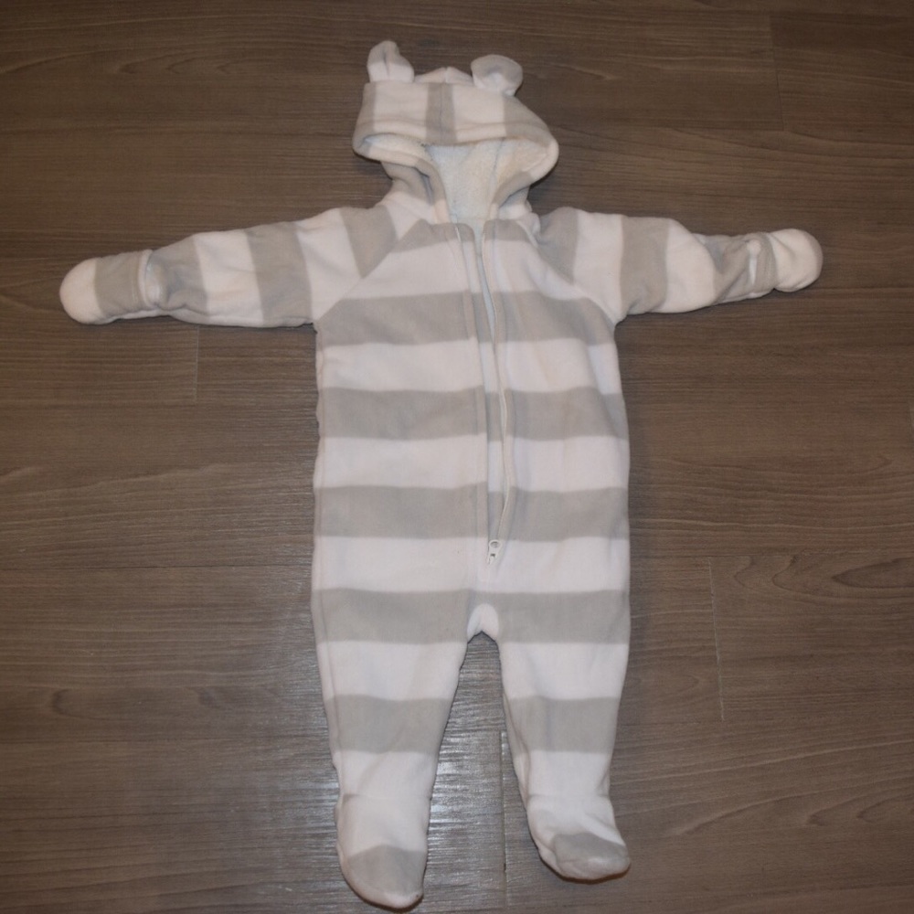 One piece fleece lined baby coat